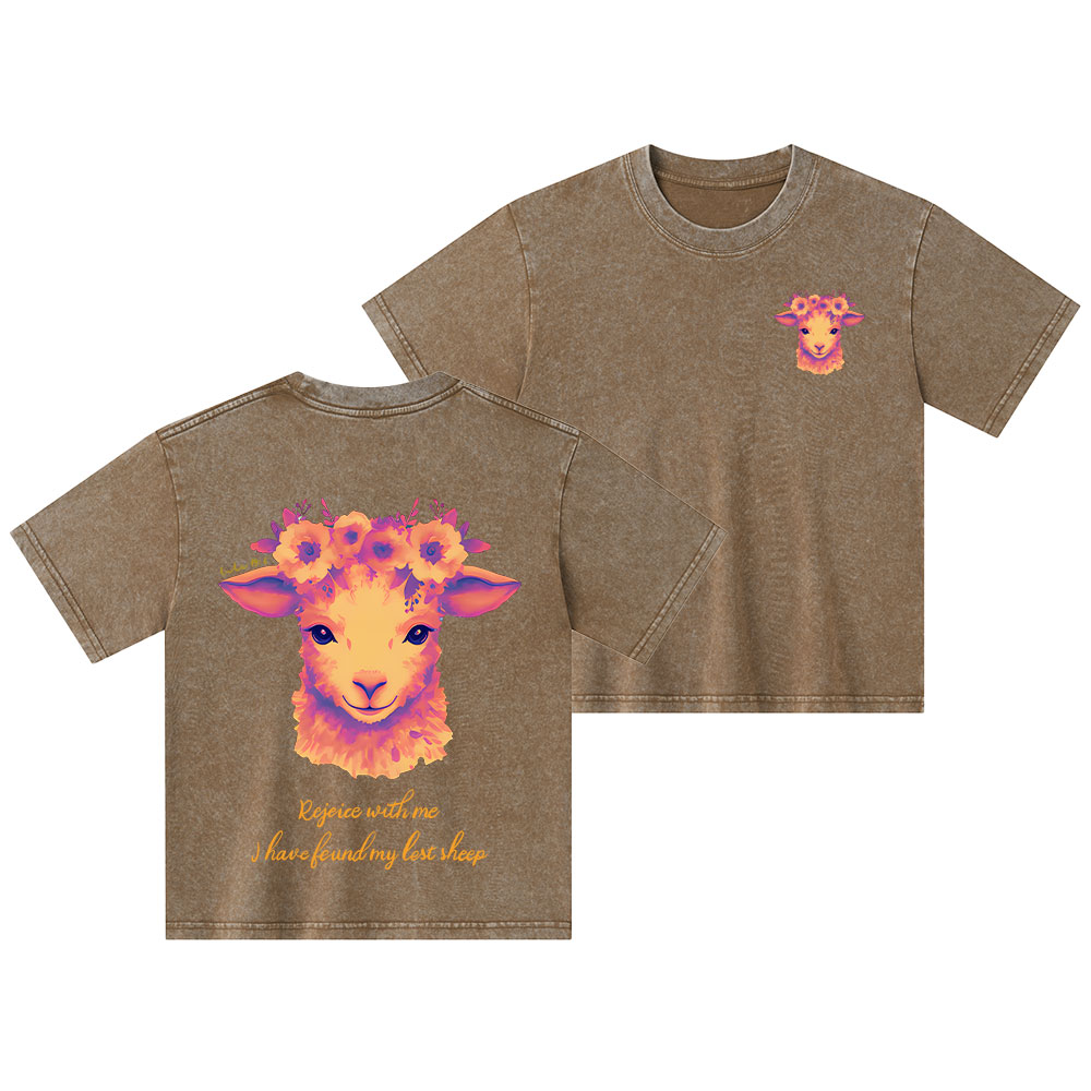 The Lost Sheep Christian Kid Washed T-Shirt