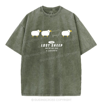 The Lost Sheep Christian Washed T-Shirt