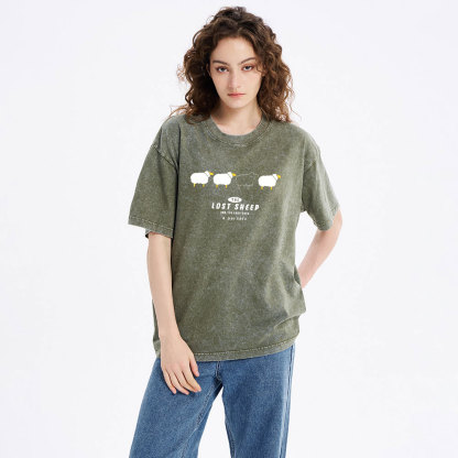 The Lost Sheep Christian Washed T-Shirt