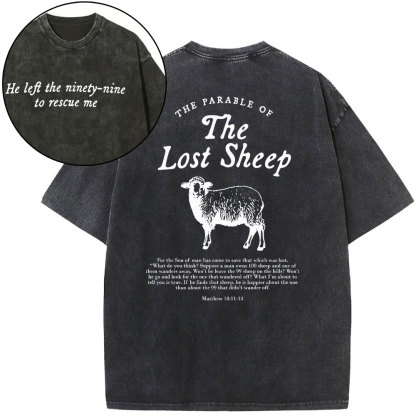 The Lost Sheep Christian Washed T-Shirt