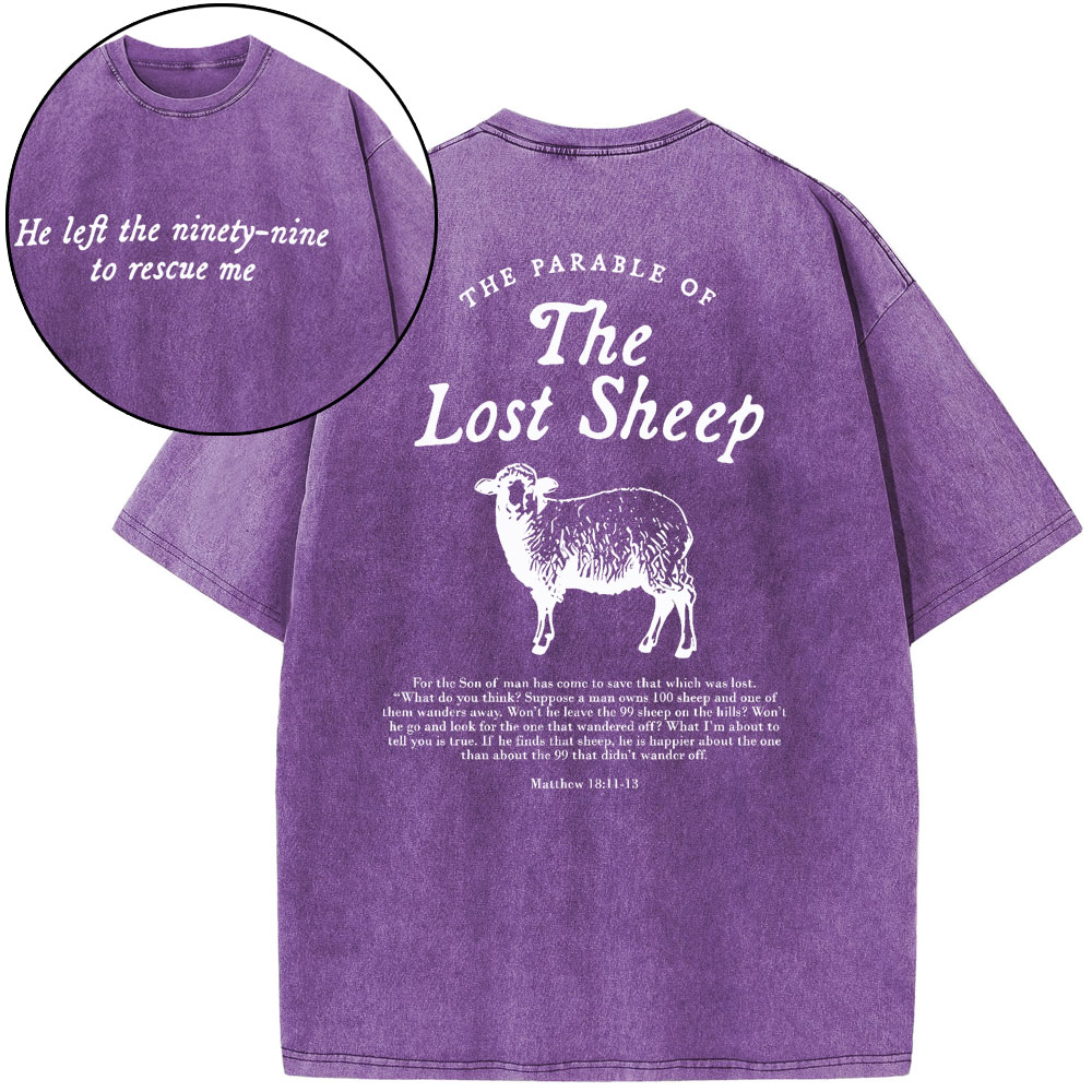 The Lost Sheep Christian Washed T-Shirt