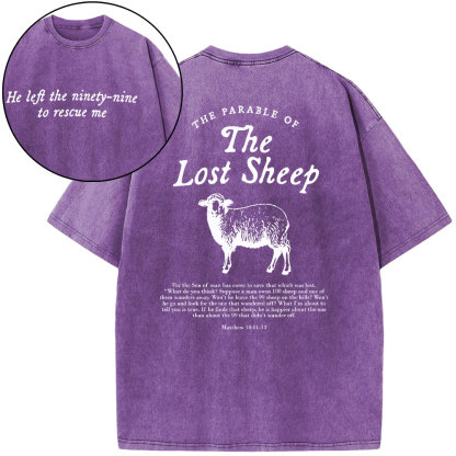 The Lost Sheep Christian Washed T-Shirt