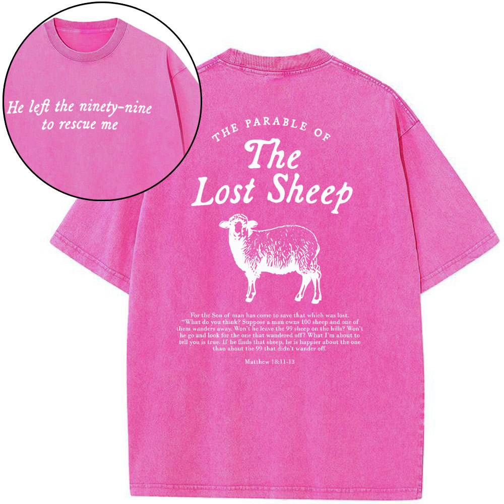 The Lost Sheep Christian Washed T-Shirt