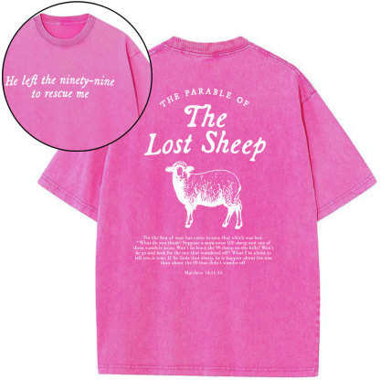 The Lost Sheep Christian Washed T-Shirt