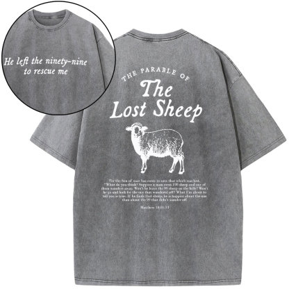 The Lost Sheep Christian Washed T-Shirt