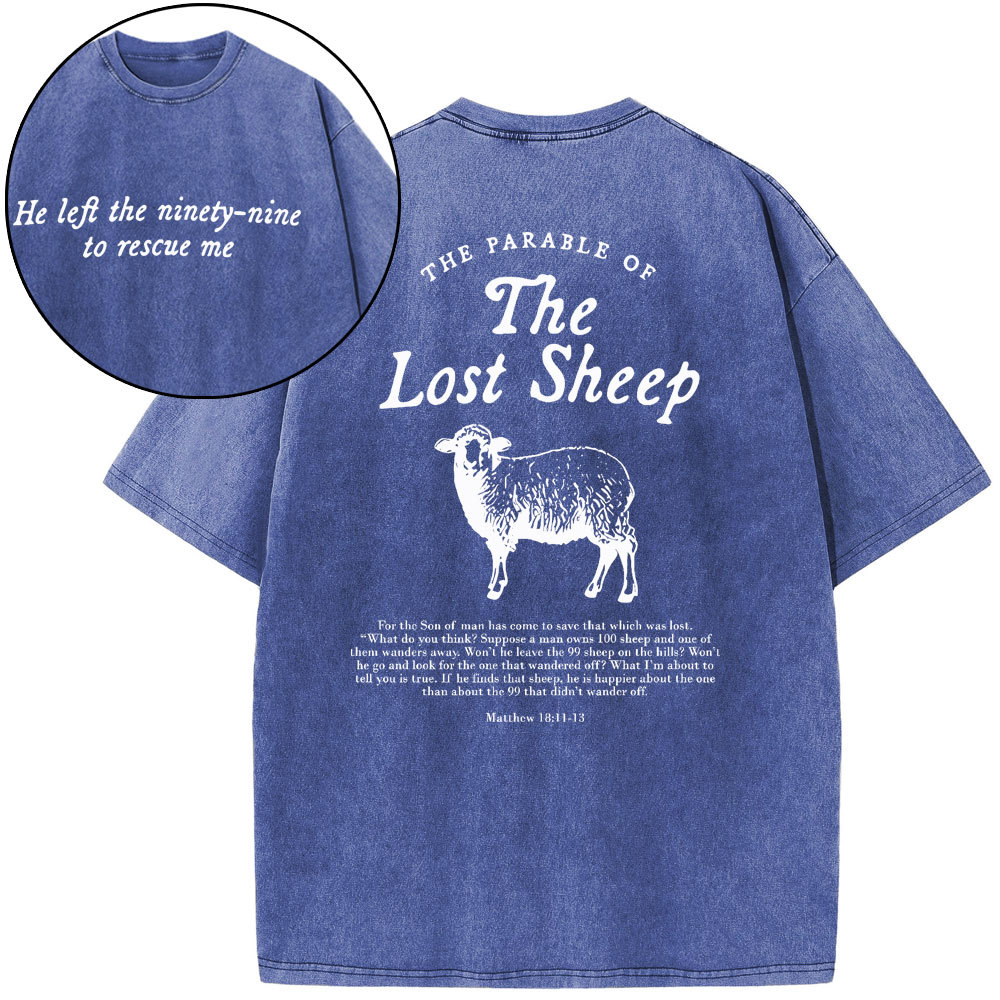 The Lost Sheep Christian Washed T-Shirt