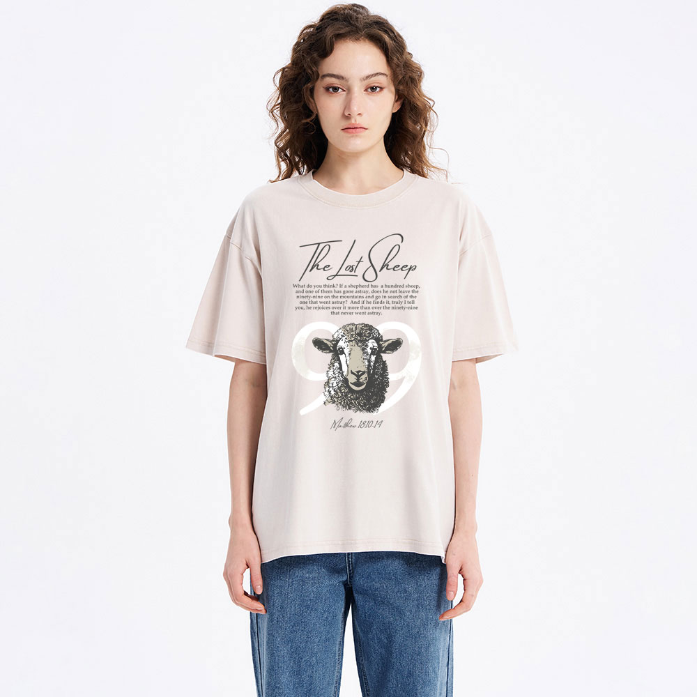 The Lost Sheep Christian Washed T-Shirt