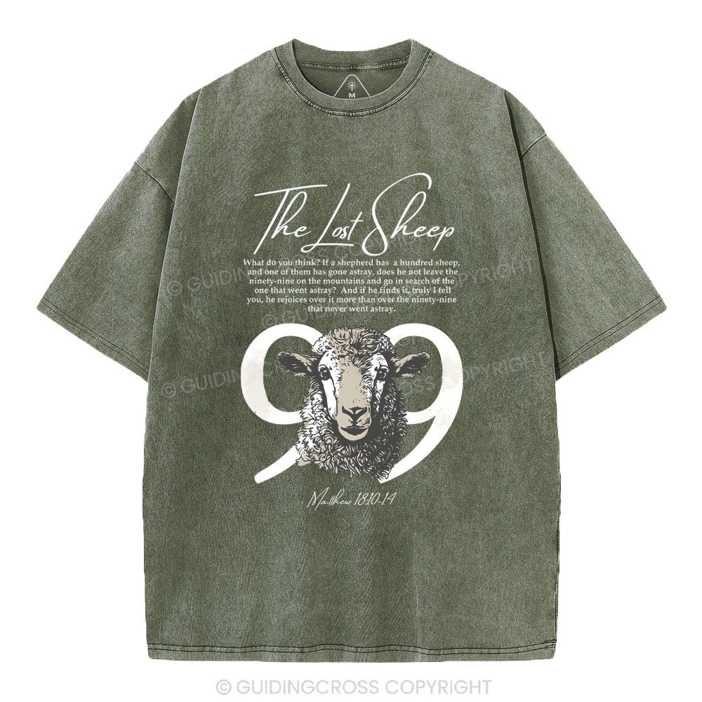 The Lost Sheep Christian Washed T-Shirt