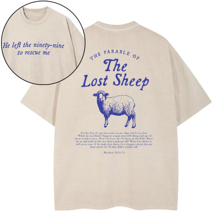 The Lost Sheep Christian Washed T-Shirt
