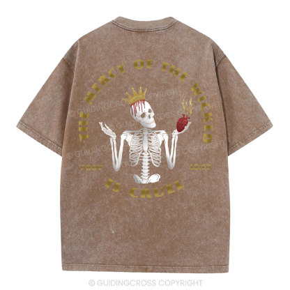 The Mercy Of Wicked Is Cruel Christian Washed T-Shirt