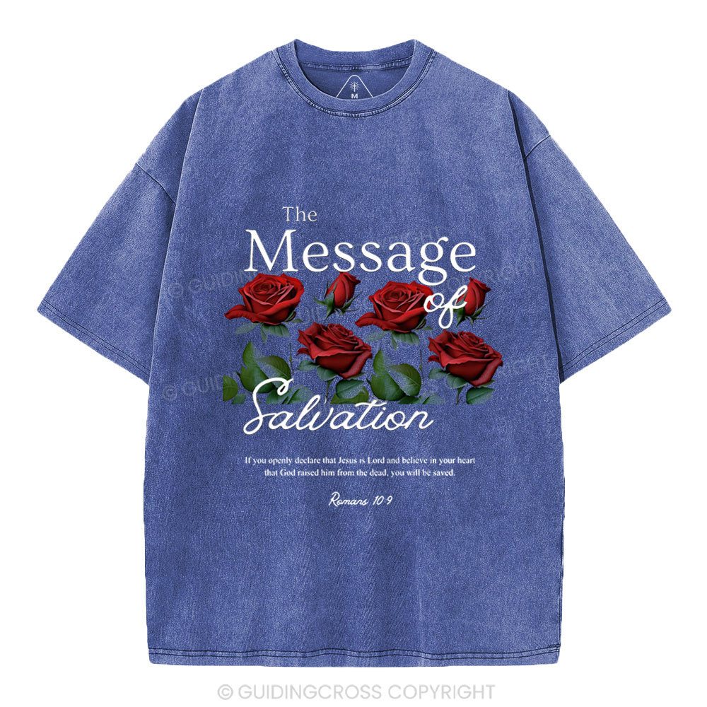 The Message Of Salvation Christian Washed T-Shirt