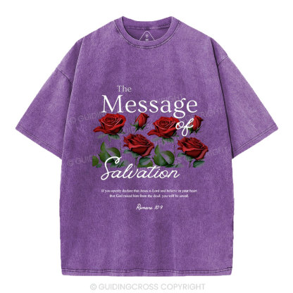 The Message Of Salvation Christian Washed T-Shirt