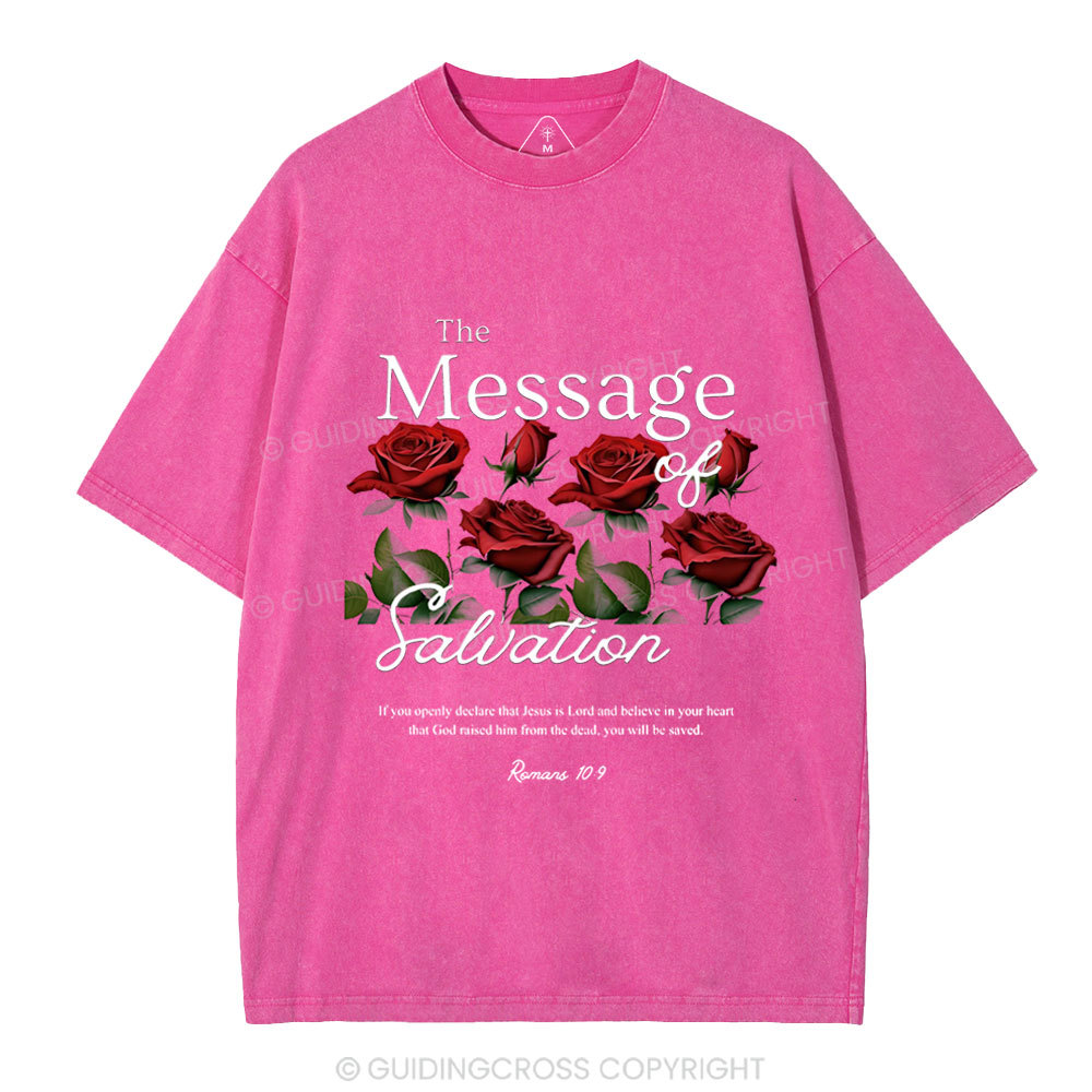 The Message Of Salvation Christian Washed T-Shirt