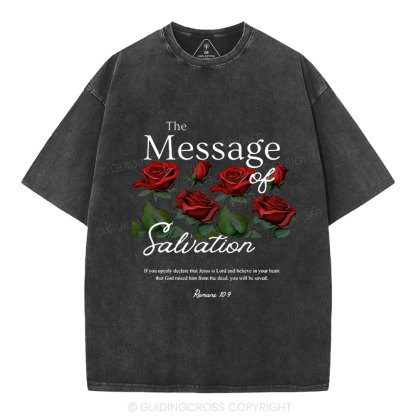 The Message Of Salvation Christian Washed T-Shirt
