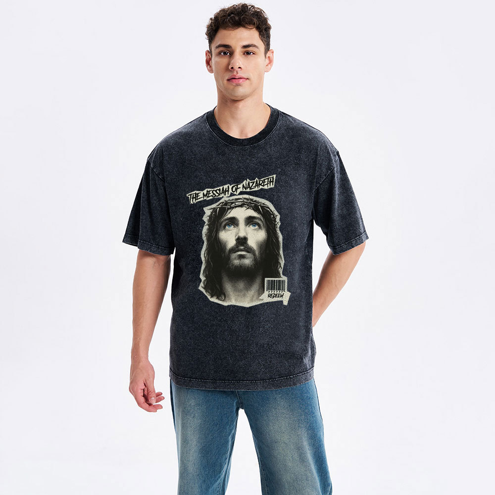 The Messiah Of Nazareth Christian Washed T-Shirt