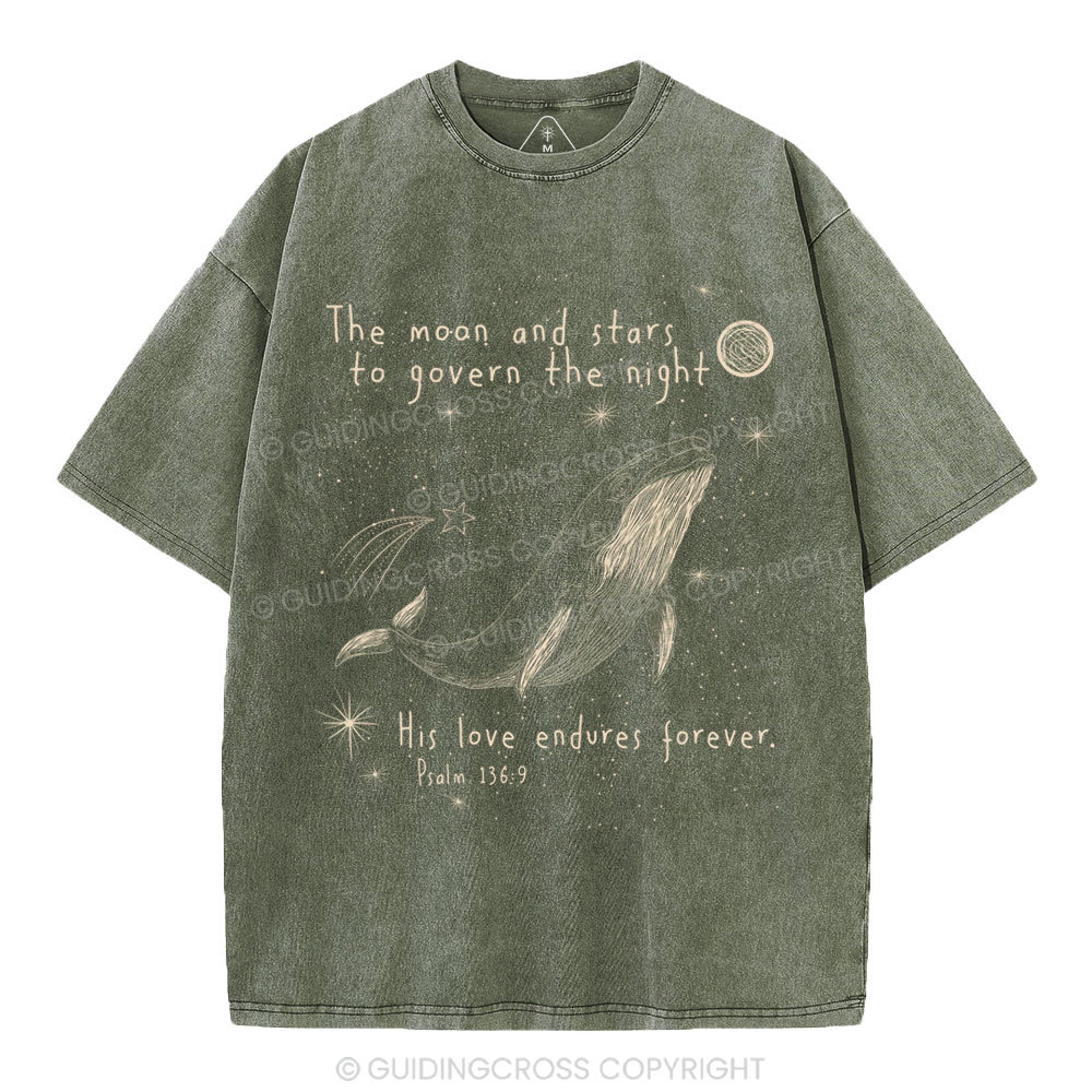 The Moon And Stars To Govern The Night Christian Washed T-Shirt