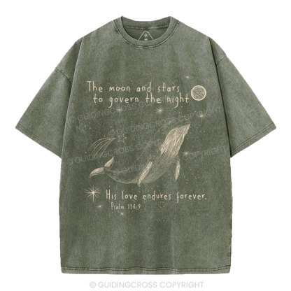 The Moon And Stars To Govern The Night Christian Washed T-Shirt