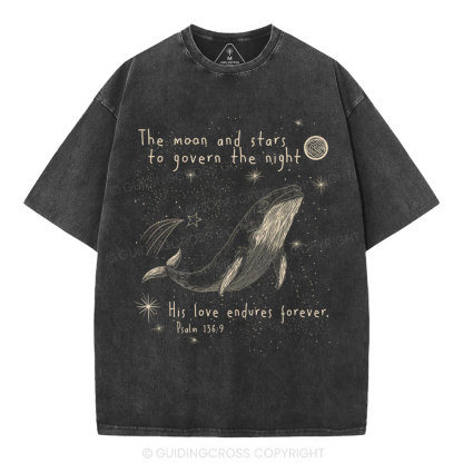 The Moon And Stars To Govern The Night Christian Washed T-Shirt