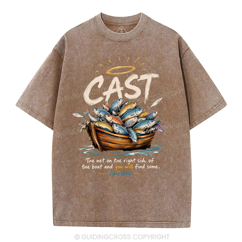 The Net On The Right Side Of THe Boat Christian Washed T-Shirt