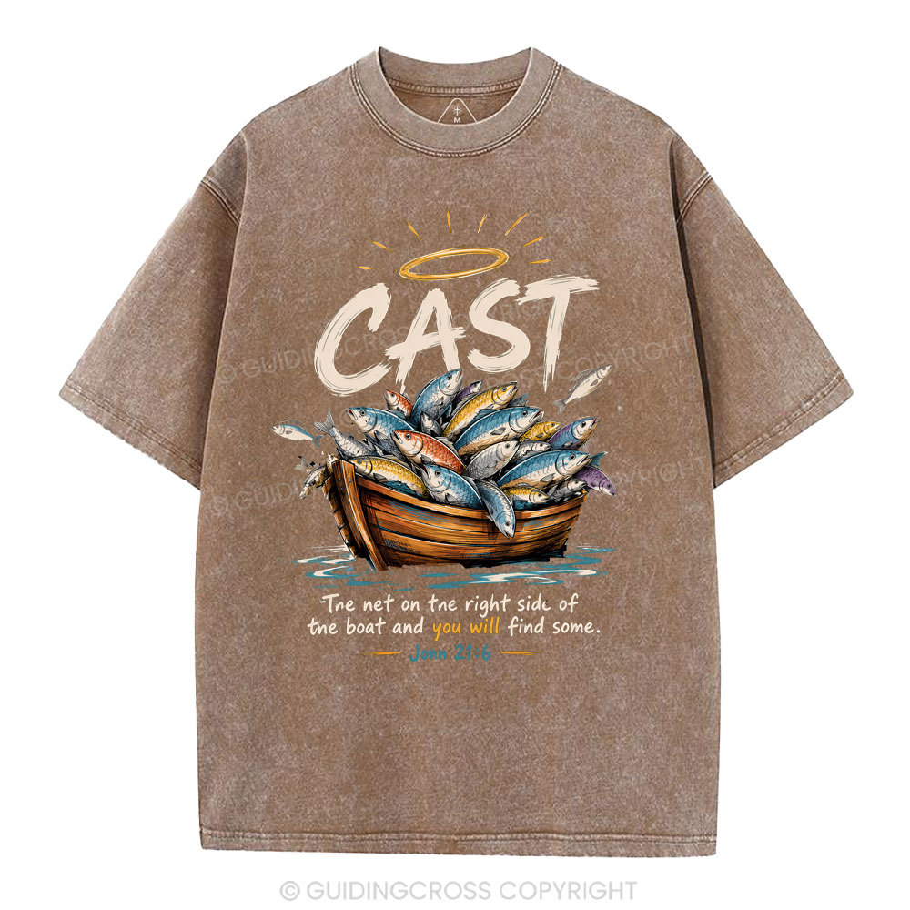 The Net On The Right Side Of THe Boat Christian Washed T-Shirt