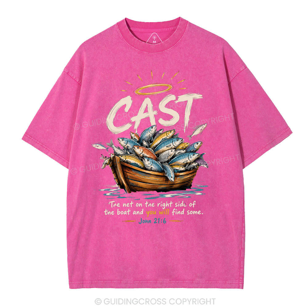 The Net On The Right Side Of THe Boat Christian Washed T-Shirt