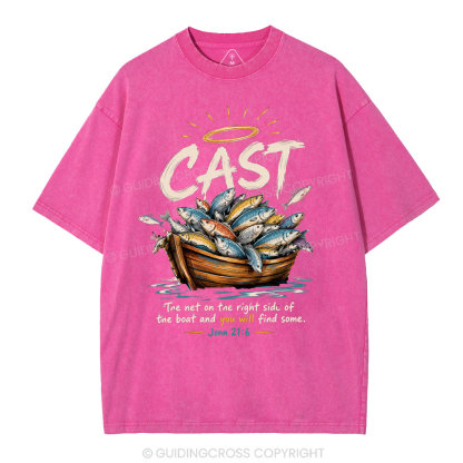 The Net On The Right Side Of THe Boat Christian Washed T-Shirt