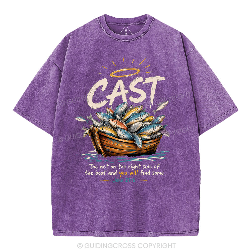 The Net On The Right Side Of THe Boat Christian Washed T-Shirt