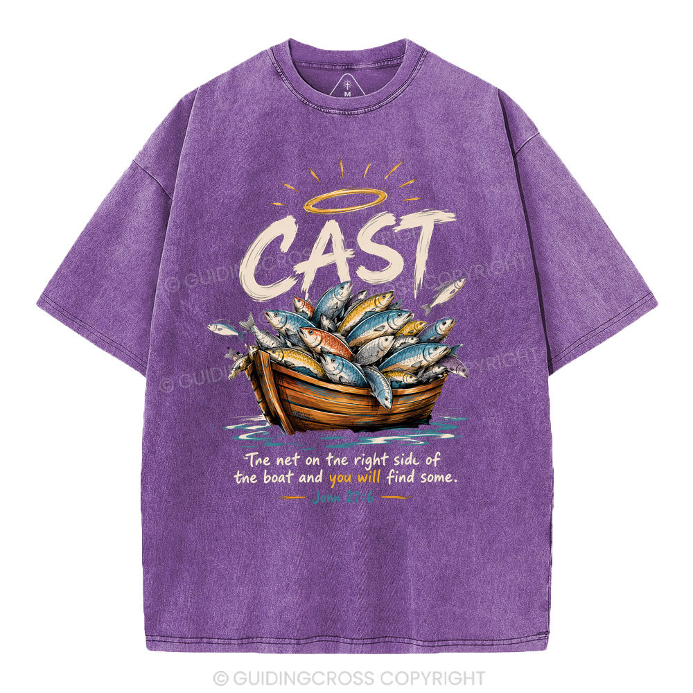 The Net On The Right Side Of THe Boat Christian Washed T-Shirt