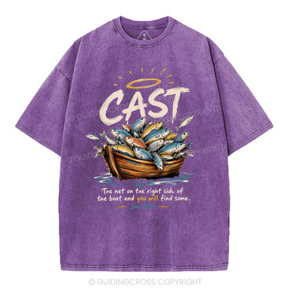 The Net On The Right Side Of THe Boat Christian Washed T-Shirt