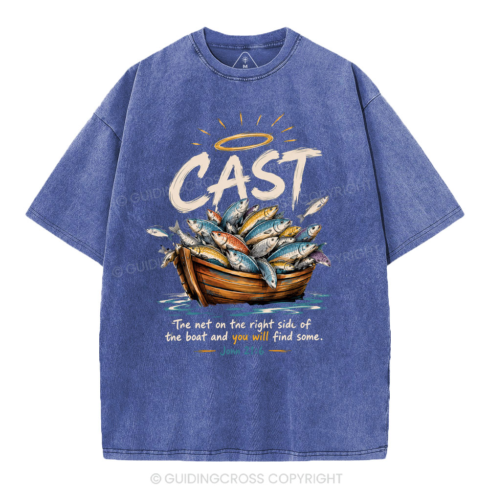 The Net On The Right Side Of THe Boat Christian Washed T-Shirt