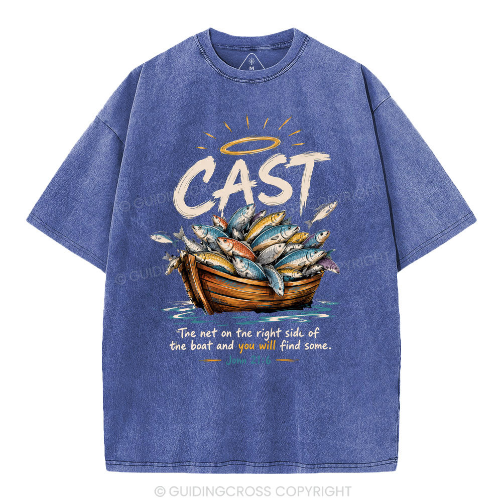 The Net On The Right Side Of THe Boat Christian Washed T-Shirt