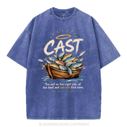The Net On The Right Side Of THe Boat Christian Washed T-Shirt