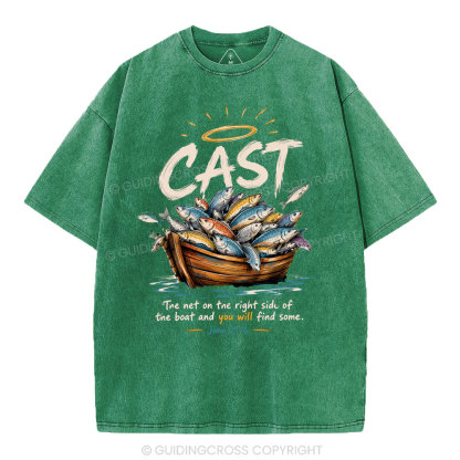 The Net On The Right Side Of THe Boat Christian Washed T-Shirt