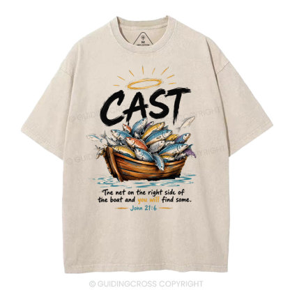 The Net On The Right Side Of THe Boat Christian Washed T-Shirt
