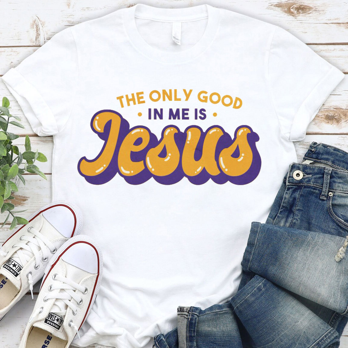 The Only God In Me Is Jesus Christian T-Shirt