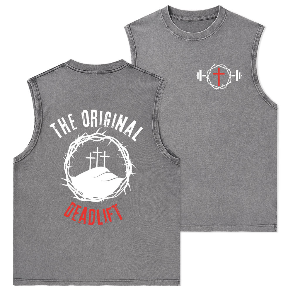 The Original Deadlift Christian Washed Tank Top