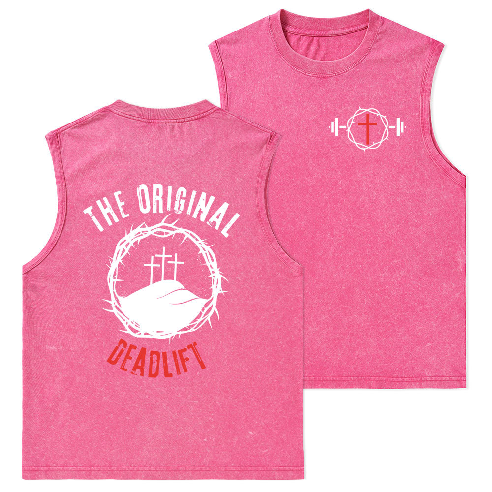 The Original Deadlift Christian Washed Tank Top