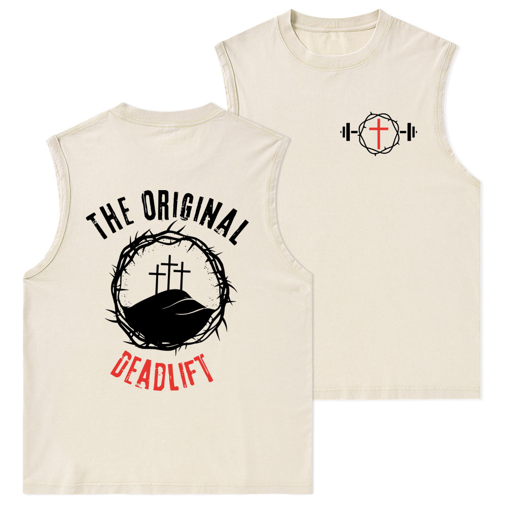 The Original Deadlift Christian Washed Tank Top