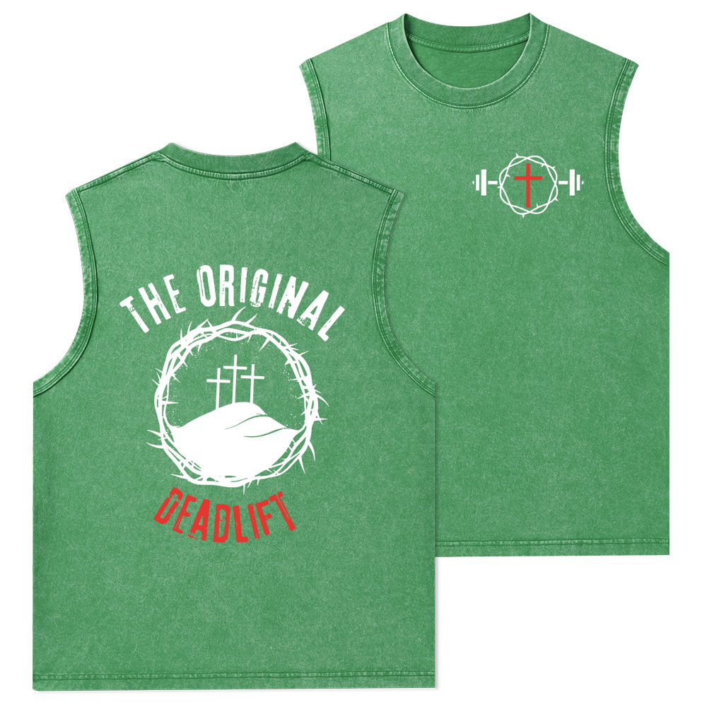The Original Deadlift Christian Washed Tank Top