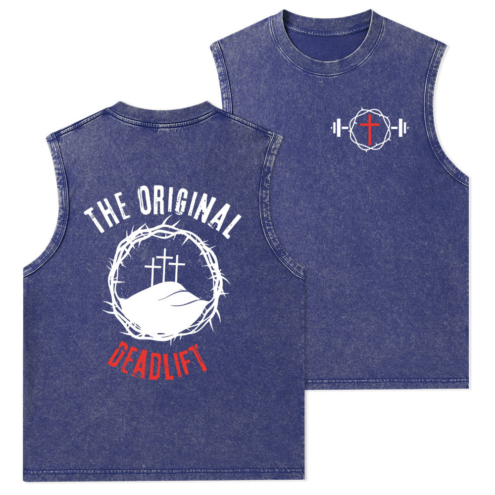 The Original Deadlift Christian Washed Tank Top