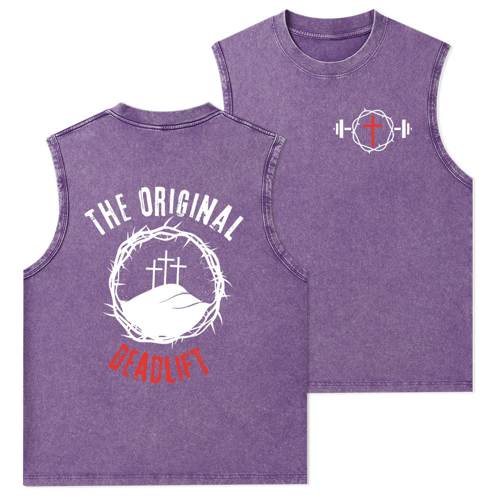 The Original Deadlift Christian Washed Tank Top