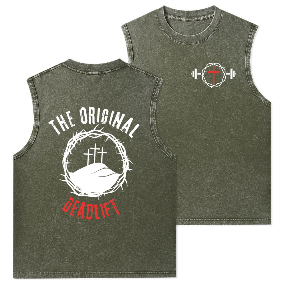 The Original Deadlift Christian Washed Tank Top