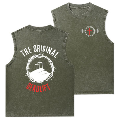 The Original Deadlift Christian Washed Tank Top
