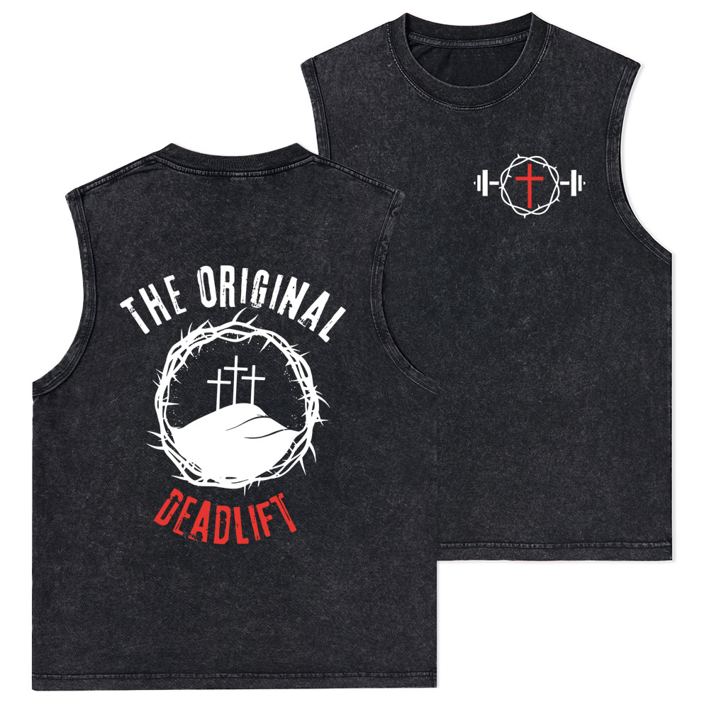 The Original Deadlift Christian Washed Tank Top