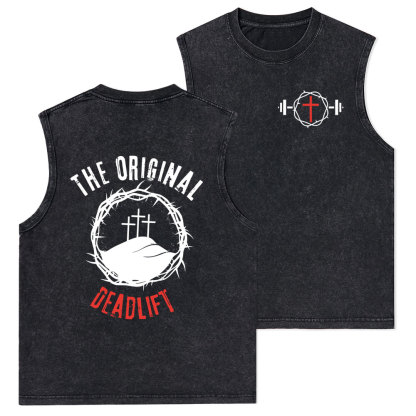 The Original Deadlift Christian Washed Tank Top