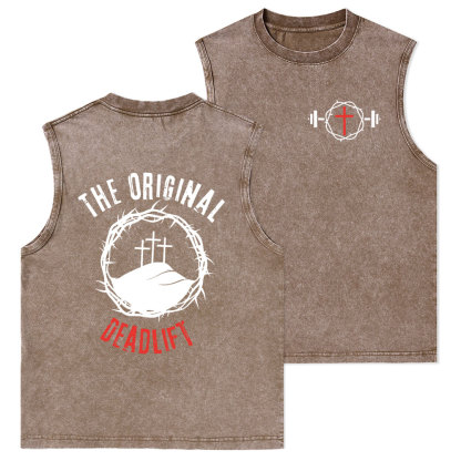 The Original Deadlift Christian Washed Tank Top