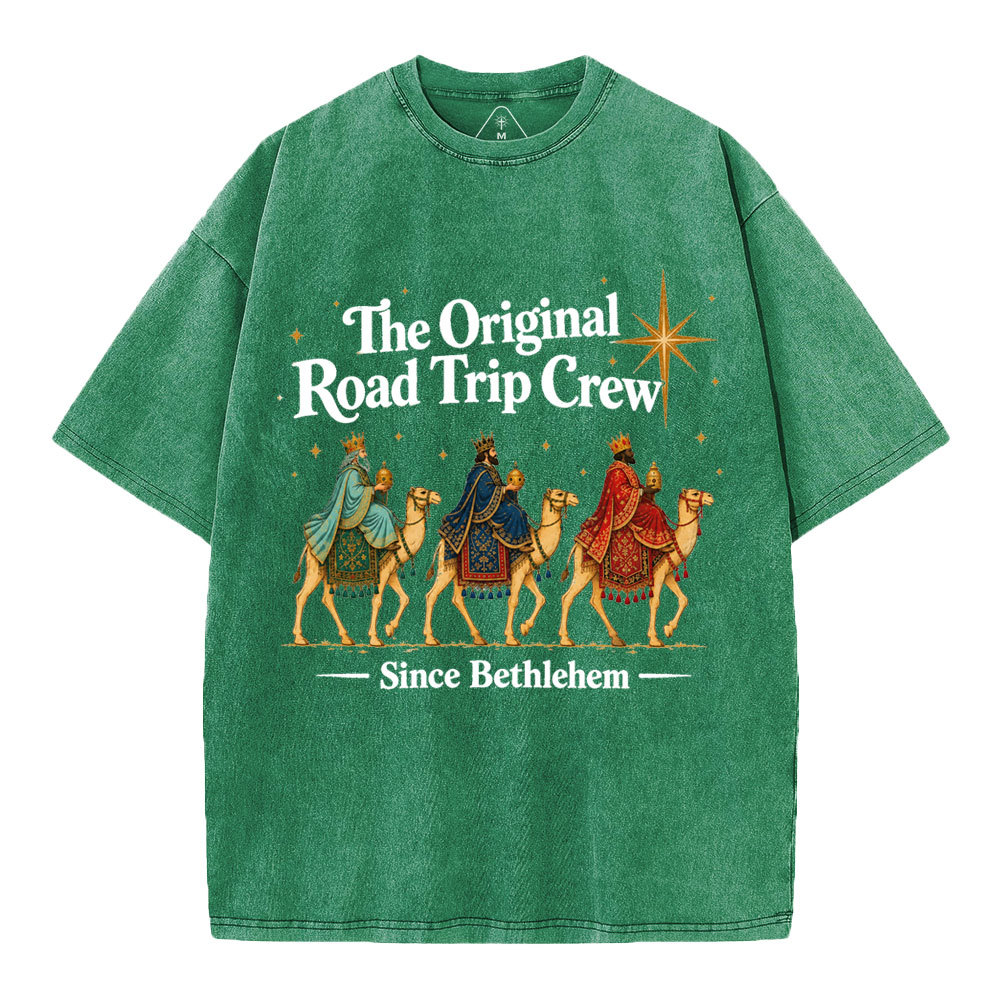 The Original Road Trip Crew Since Bethlehem Christian Washed T-Shirt