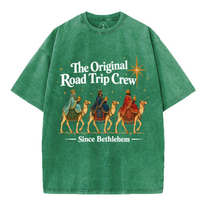 The Original Road Trip Crew Since Bethlehem Christian Washed T-Shirt