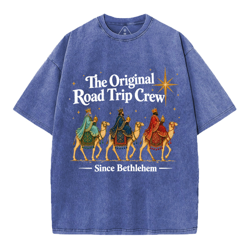 The Original Road Trip Crew Since Bethlehem Christian Washed T-Shirt