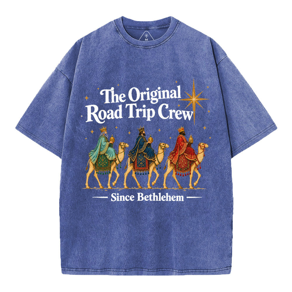 The Original Road Trip Crew Since Bethlehem Christian Washed T-Shirt